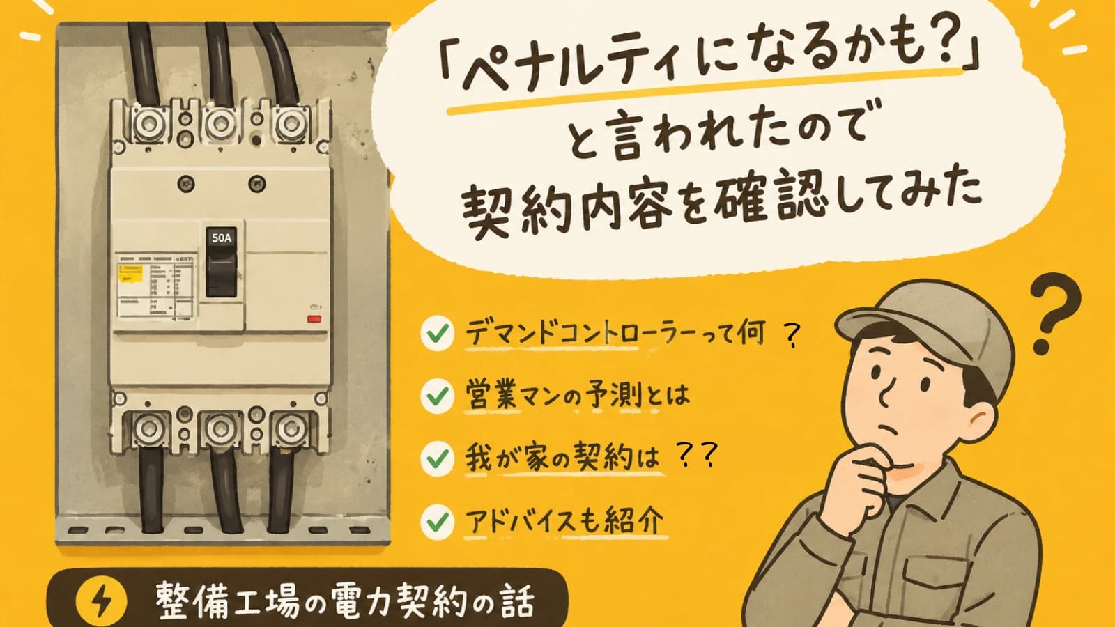 電気代削減をうたい整備工場に電子ブレーカー営業が来た話